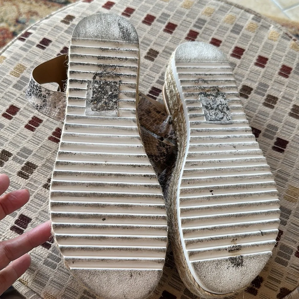 SODA Sandals Espadrille Snake Skin